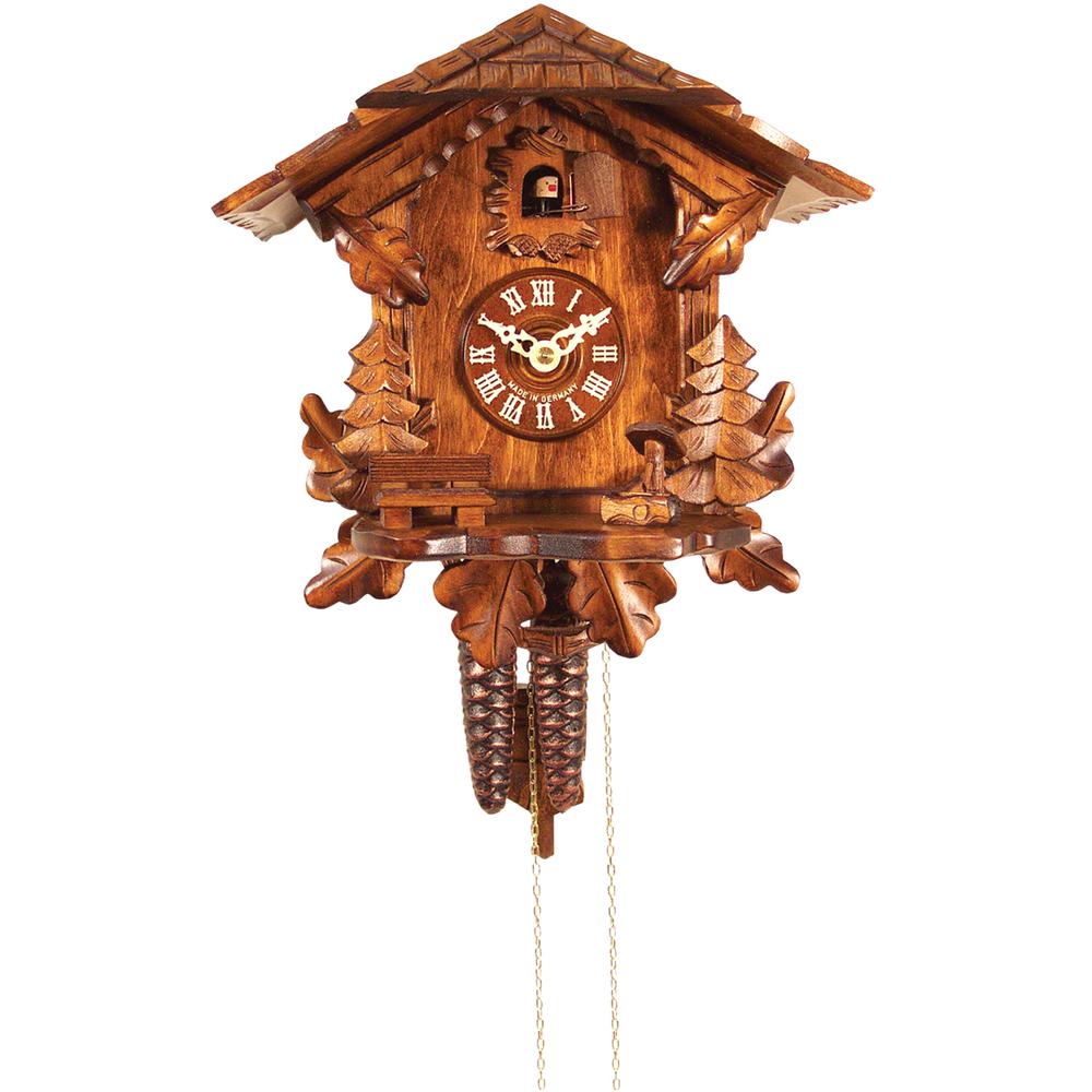 Engstler Weight-driven Cuckoo Clock - Full Size - 10.5"H x 9.75"W x 6"D. The main picture.