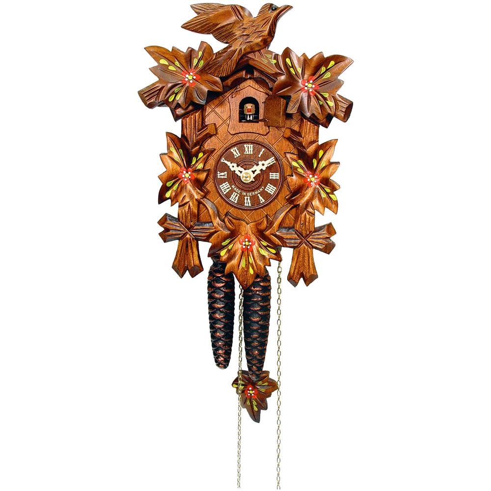 Engstler Weight-driven Cuckoo Clock - Full Size - 9.25"H x 6.75"W x 5.5"D. Picture 1