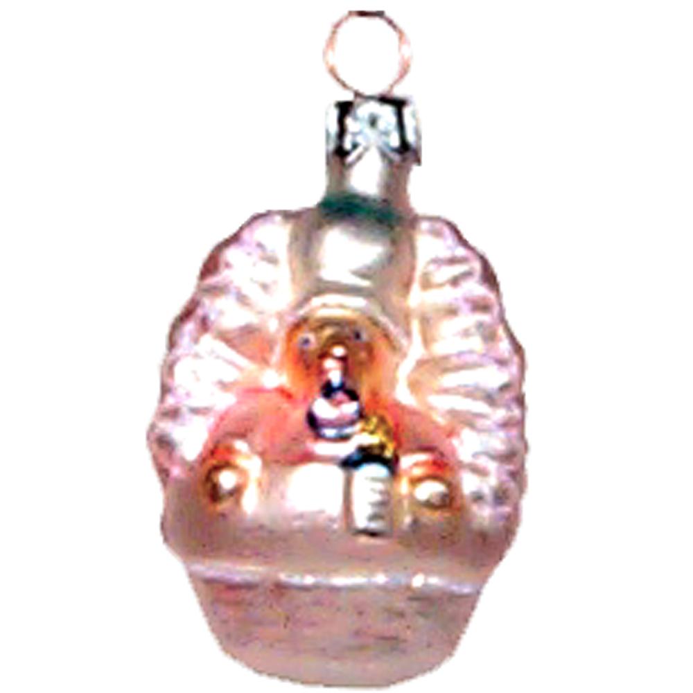 GL1093P - Polish Glass Hand-blown Ornament - Pink Baby - 2.75"H x 1.5"W x 1.25"D. Picture 1