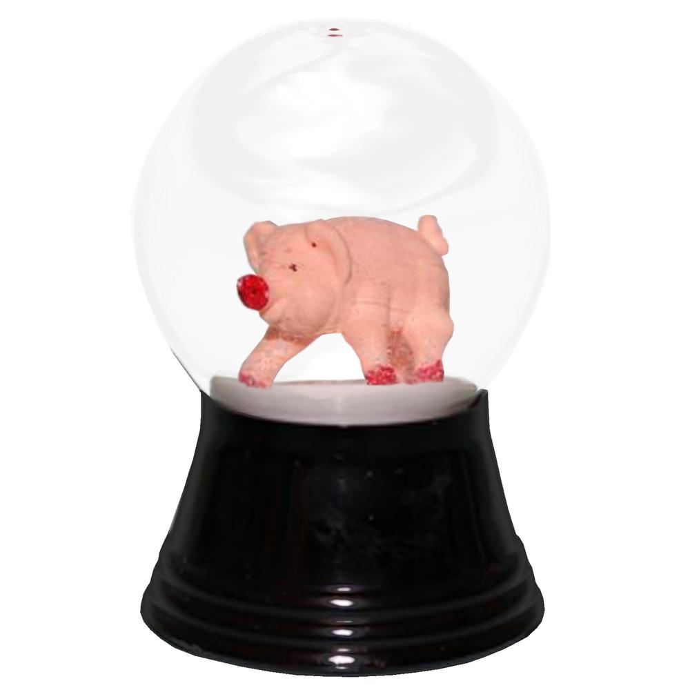 Perzy Snowglobe, Small Pig - 2.5"H x 1.5"W x 1.5"D. The main picture.
