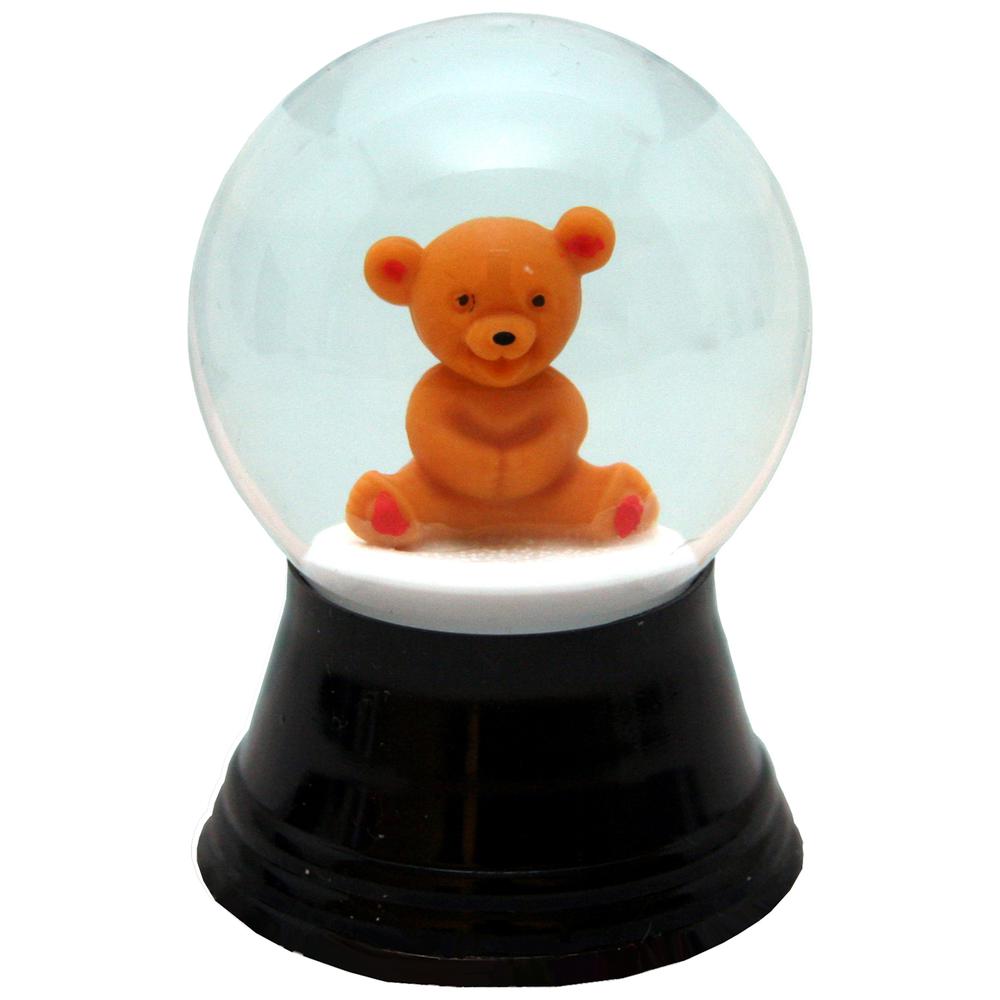 Perzy Snowglobe, Small Teddy Bear - 2.5"H x 1.5"W x 1.5"D. Picture 1
