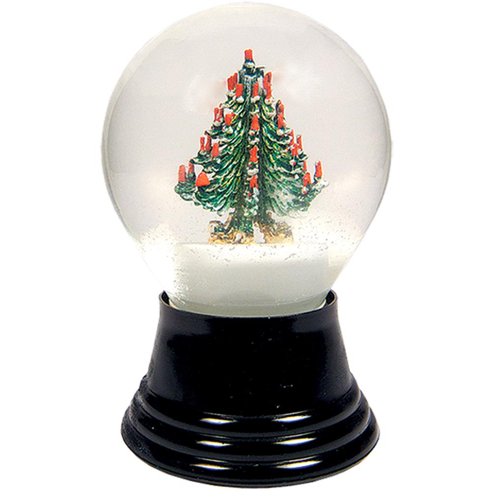 Perzy Snowglobe, Medium Christmas Tree - 5"H x 3"W x 3"D. Picture 1