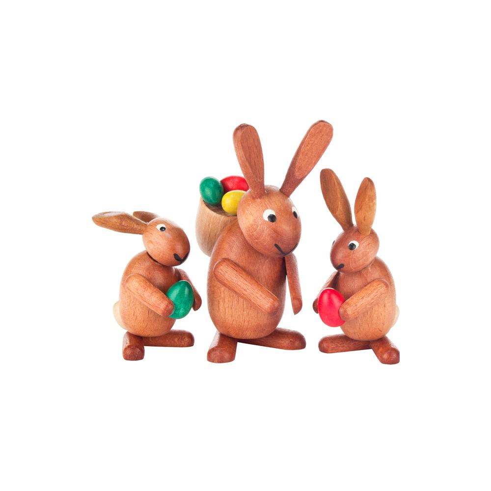 Dregeno Easter Figures - Rabbits  Egg Hunt - 2"H x 1,75"W x 1.5"D. Picture 1