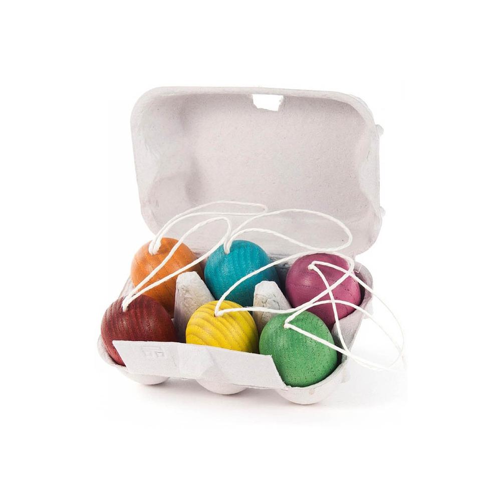 224-007-1 - Dregeno Easter Ornaments - Assorted Easter Eggs Set 6 - 1.5"H x 1"W x 1"D. Picture 1