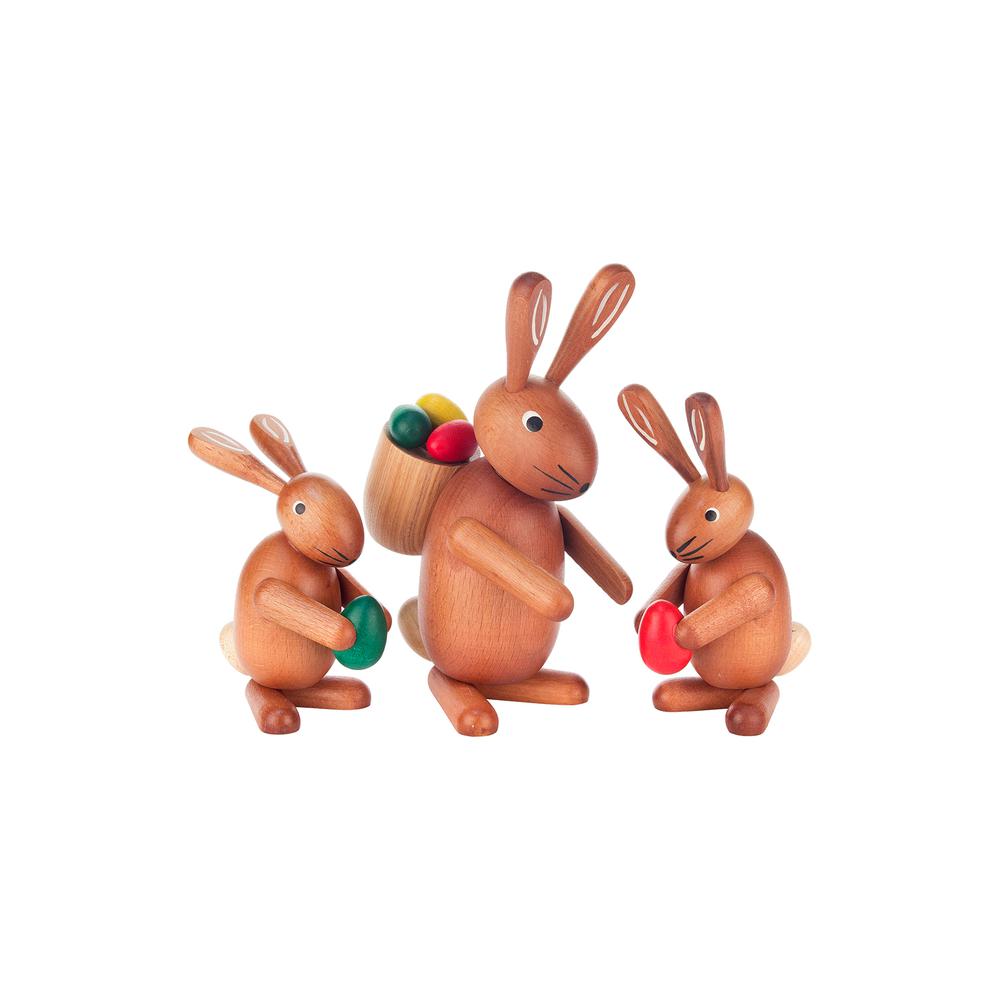 Dregeno Easter Figures - Rabbit Family - 4.5"H x 3.5"W x 2.25"D. Picture 1