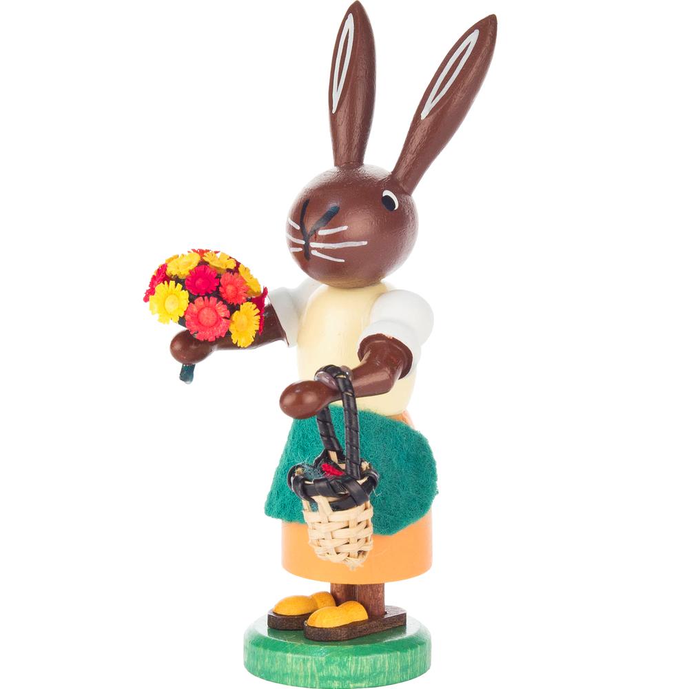 Dregeno Easter Figure - Rabbit Gardener - 3.75"H x 1.5"W x 1.5"D. Picture 1