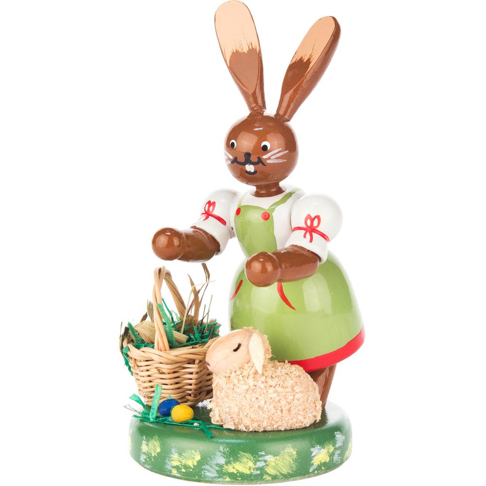 Dregeno Easter Figure - Rabbit with Lamb - 4"H x 2.25"W x 2"D. Picture 1