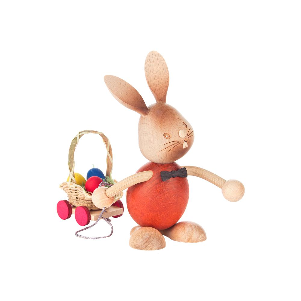 224-648-9 - Dregeno Easter Figure - Rabbit Cart - 5.5"H x 3"W x 6"D. Picture 1