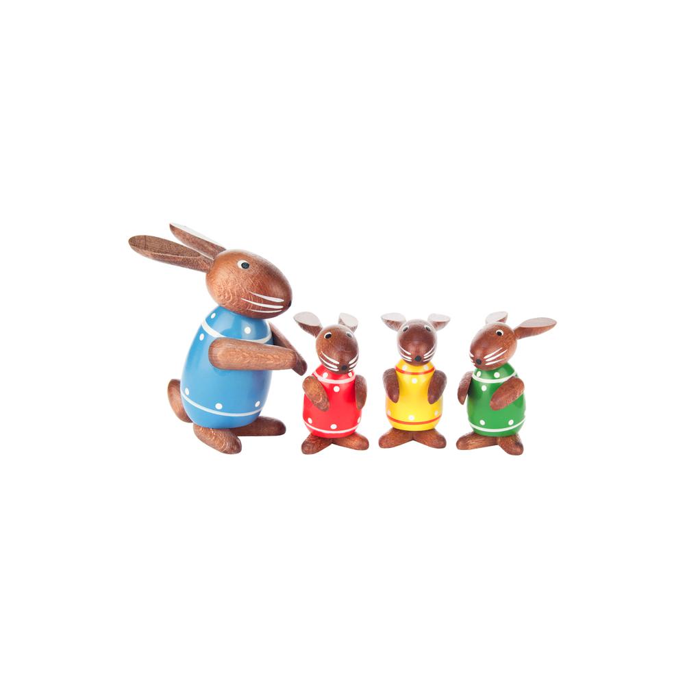 Dregeno Easter Figures - Rabbit Family - 4"H x 3.25"W x 1.5"D. Picture 1