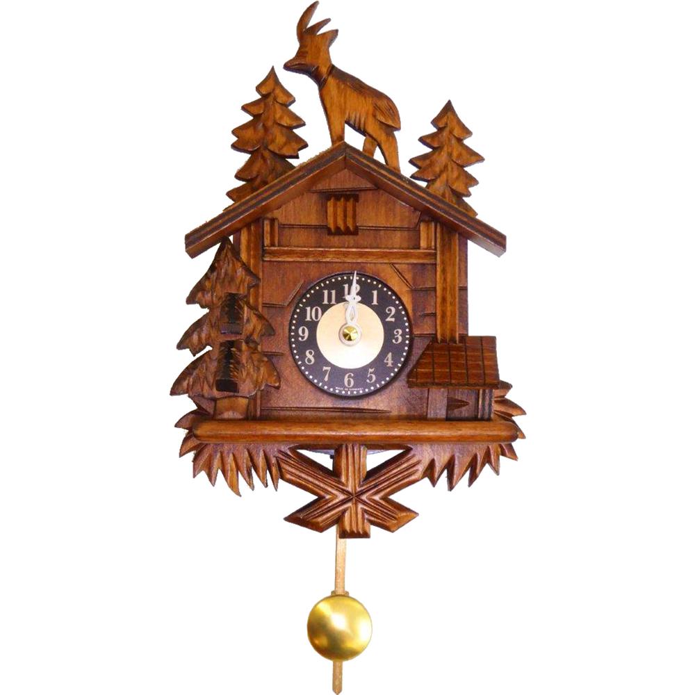 Engstler Battery-operated Clock - Mini Size with Music/Chimes - 7.5"H x 5.5"W x 3"D. Picture 1