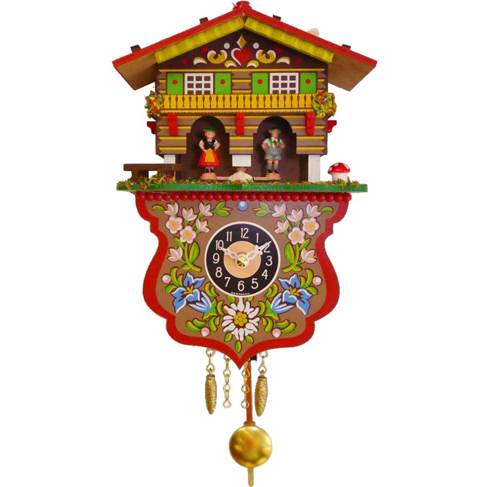 Engstler Battery-operated Clock - Mini Size with Music/Chimes - 7.5"H x 5.5"W x 2.5"D. Picture 1