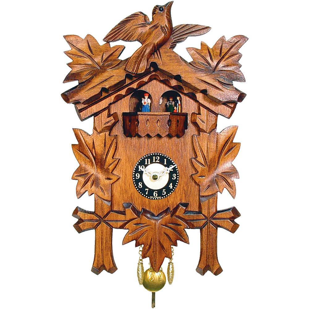 Engstler Battery-operated Clock - Mini Size with Music/Chimes - 9.75"H x 7"W x 3.75"D. Picture 1