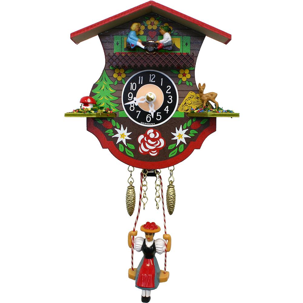 110KSQ - Engstler Battery-operated Clock - Mini Size - 4.5"H x 4.25"W x 2.25"D. Picture 1