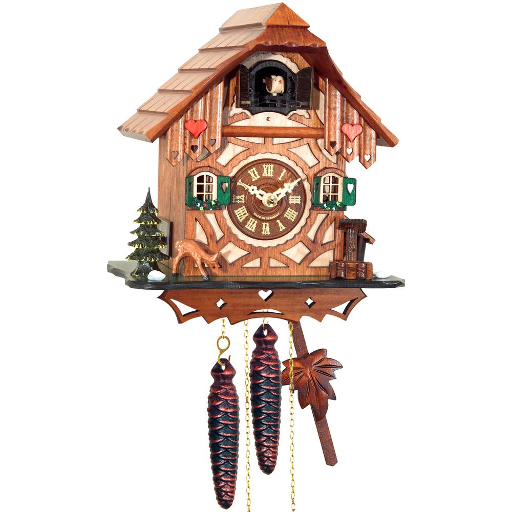 413 - Engstler Weight-driven Cuckoo Clock - Full Size - 9"H x 8.5"W x 5.5"D. Picture 3