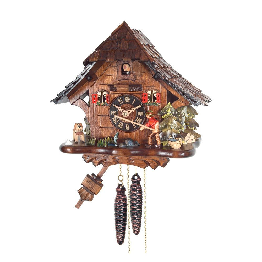 4929 - Engstler Weight-driven Cuckoo Clock - Full Size - 10"H x 11"W x 7"D. Picture 1