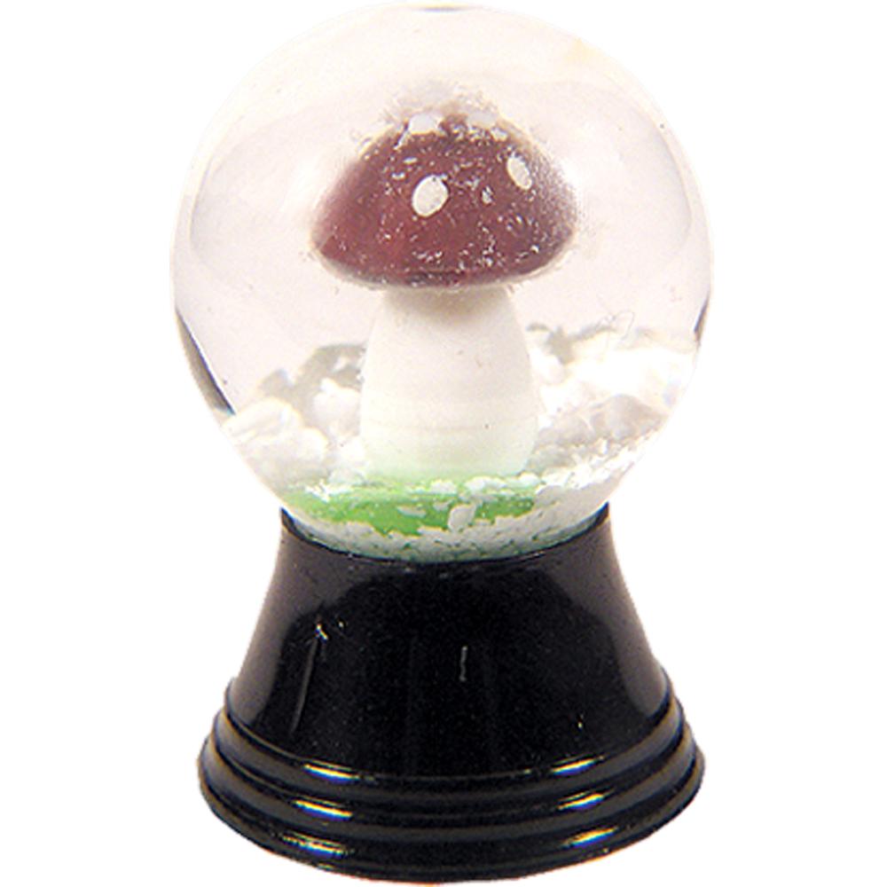 Perzy Snowglobe, Mini Mushroom - 1.5"H x 1"W x 1"D. The main picture.