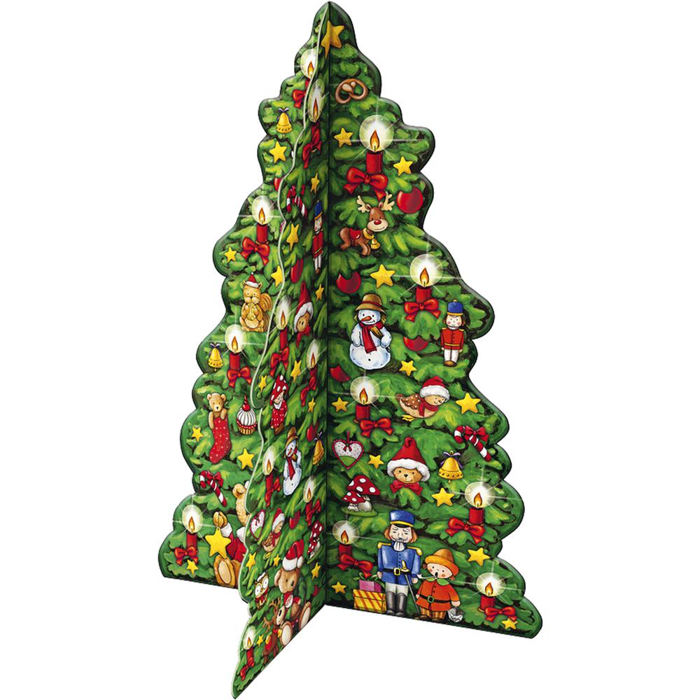 11722 - Korsch Advent - 3-D Christmas Tree - 13.5"H x 10.5"W x .01"D. Picture 1