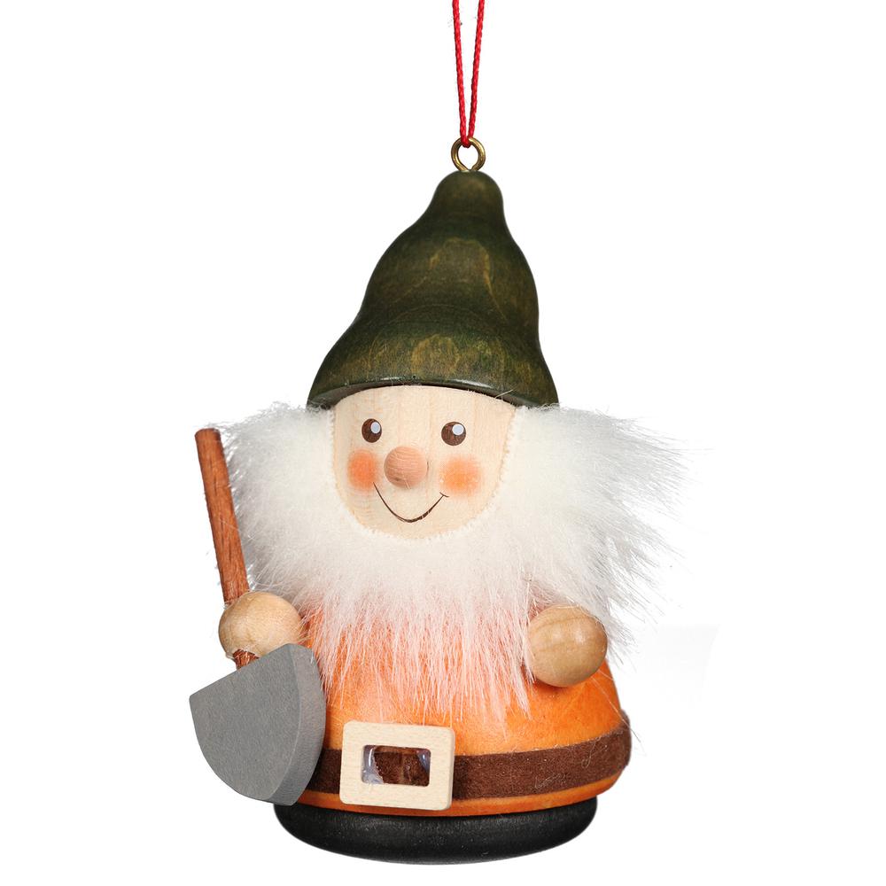 Christian Ulbricht Ornament - Gnome With Shovel - 4"H x 2"W x 2"D. Picture 1