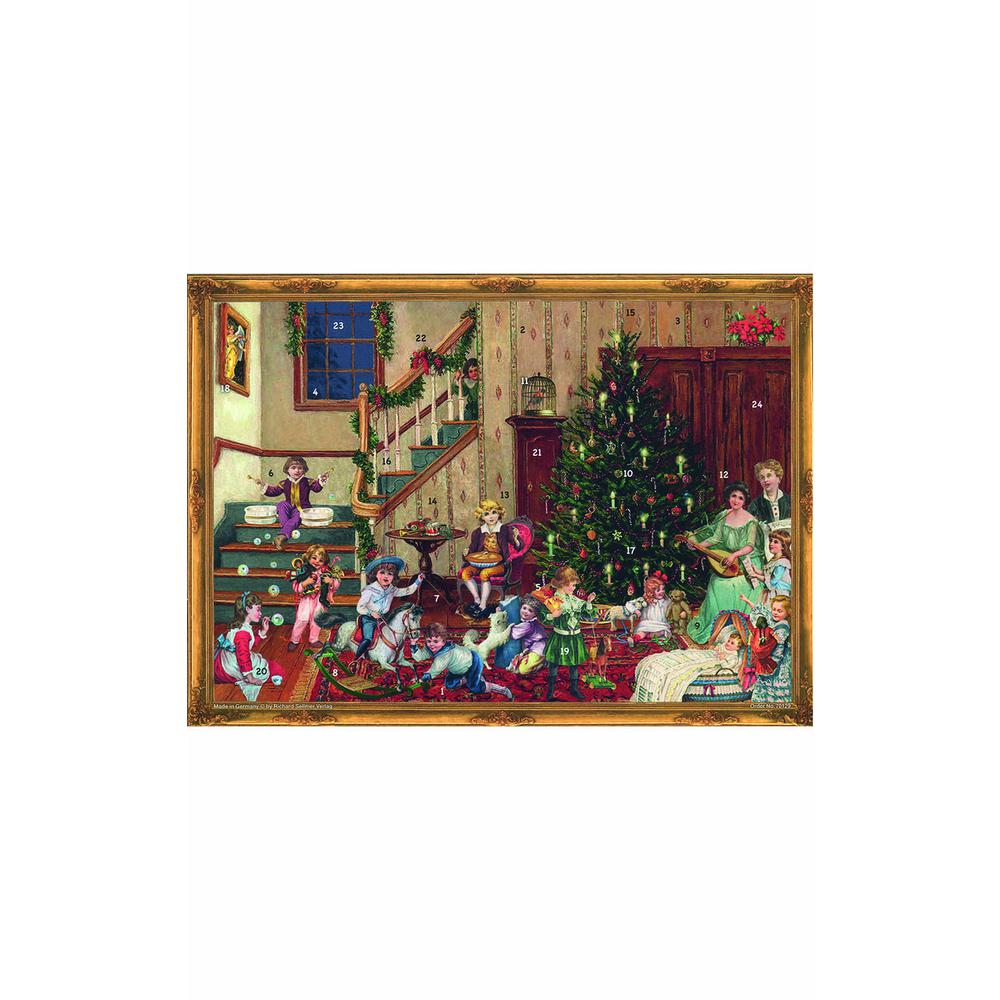 Sellmer Advent - Victorian Living Room Scene - 10.5"H x 14.5"W x .1"D. Picture 1