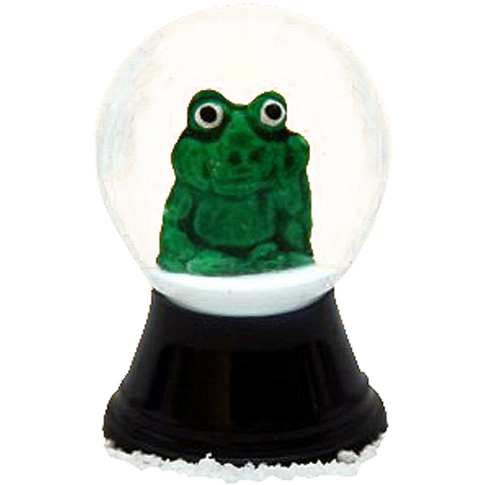PR1153 - Perzy Snowglobe - Mini Frog - 1.5"H x 1"W x 1"D. Picture 1