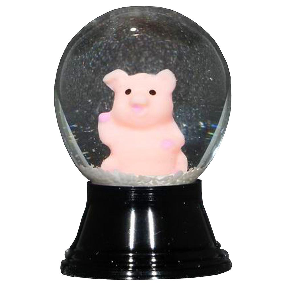 Perzy Snowglobe - Mini Pig - 1.5"H x 1"W x 1"D. Picture 1