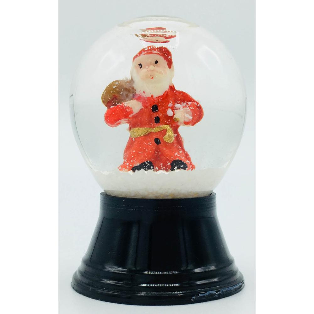 Perzy Snowglobe, Mini Santa - 1.5"H x 1"W x 1"D. Picture 1