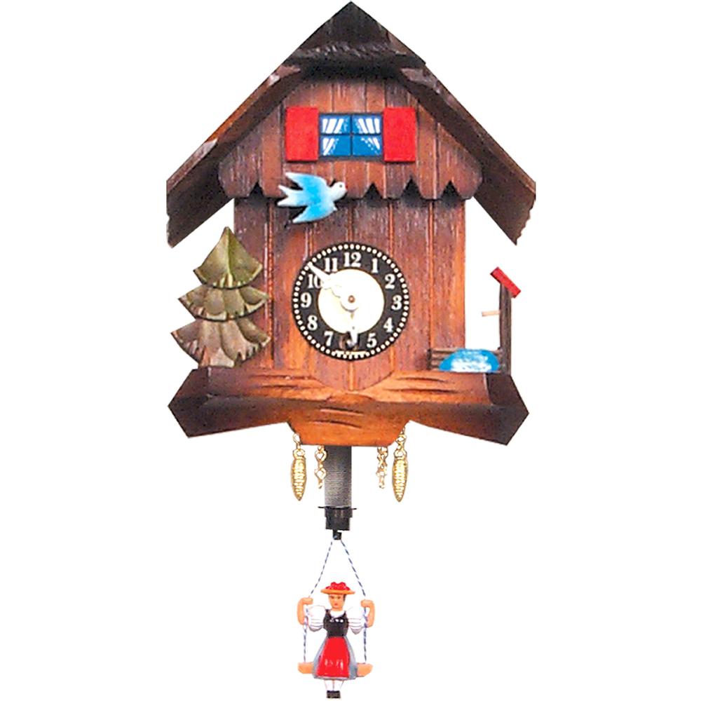 41 - Engstler Key Wound Clock - Mini Size - 6"H x 5"W x 3.5"D. Picture 35
