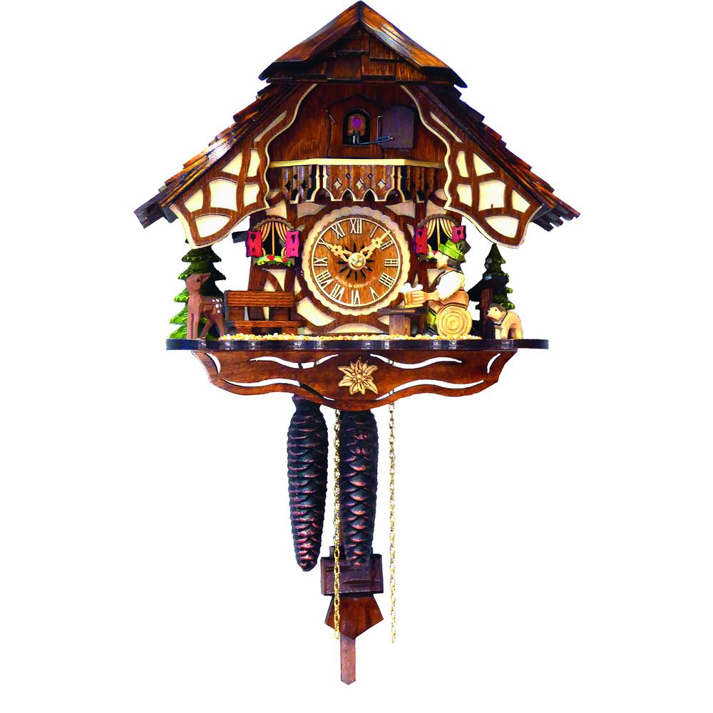 41 - Engstler Key Wound Clock - Mini Size - 6"H x 5"W x 3.5"D. Picture 39
