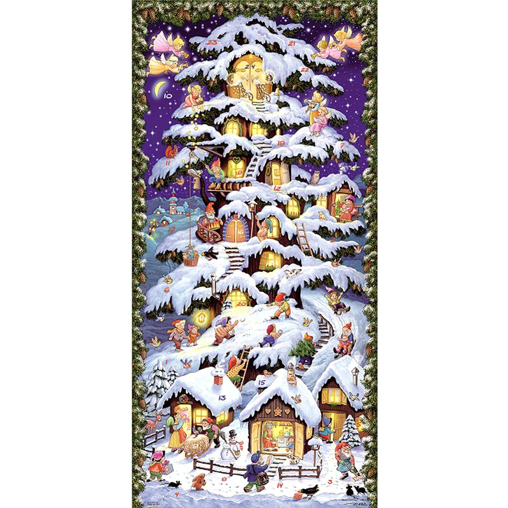 Korsch Advent - Tree Tower - 23.75"H x 11.5"W x .1"D. The main picture.