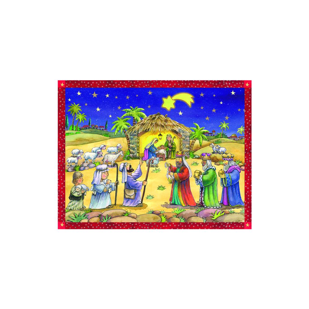 Sellmer Advent - Manger Scene - 10.5"H x 14.5"W x .1"D. Picture 1