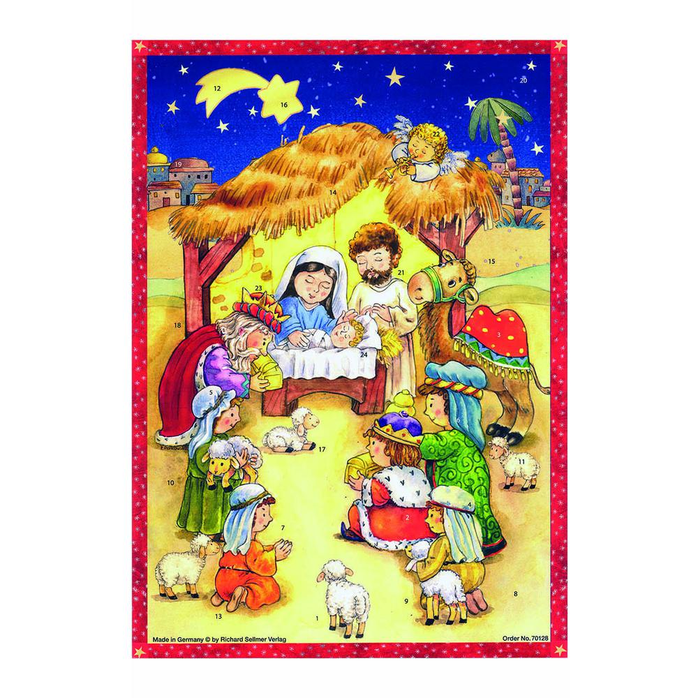 Sellmer Advent - Manger Scene - 14.5"H x 10.5"W x .1"D. Picture 1