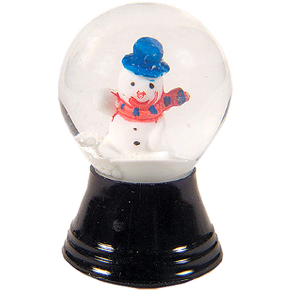 PR1152 - Perzy Snowglobe - Mini Snowman - 1.5"H x 1"W x 1"D. Picture 1