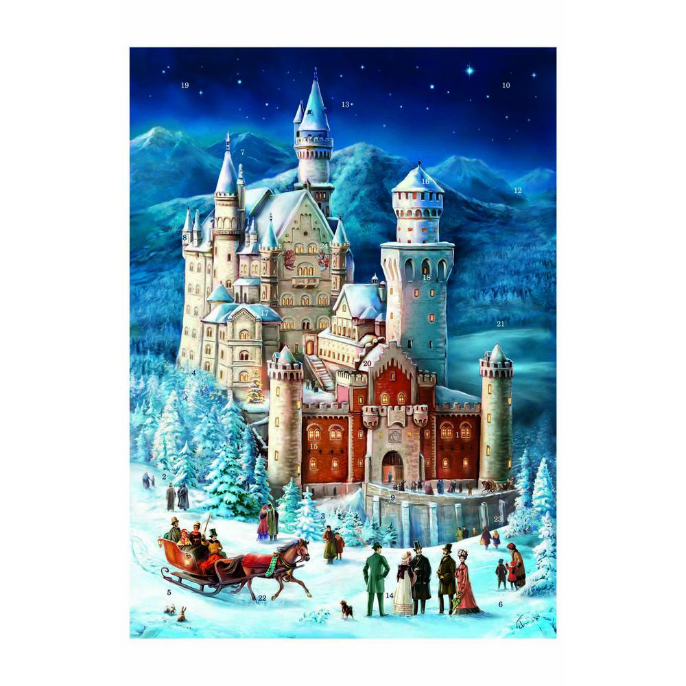 Sellmer Advent - Neuschwanstein Extra Large (No Envelope) - 16.75"H x 11.25"W x 0.1"D. Picture 1