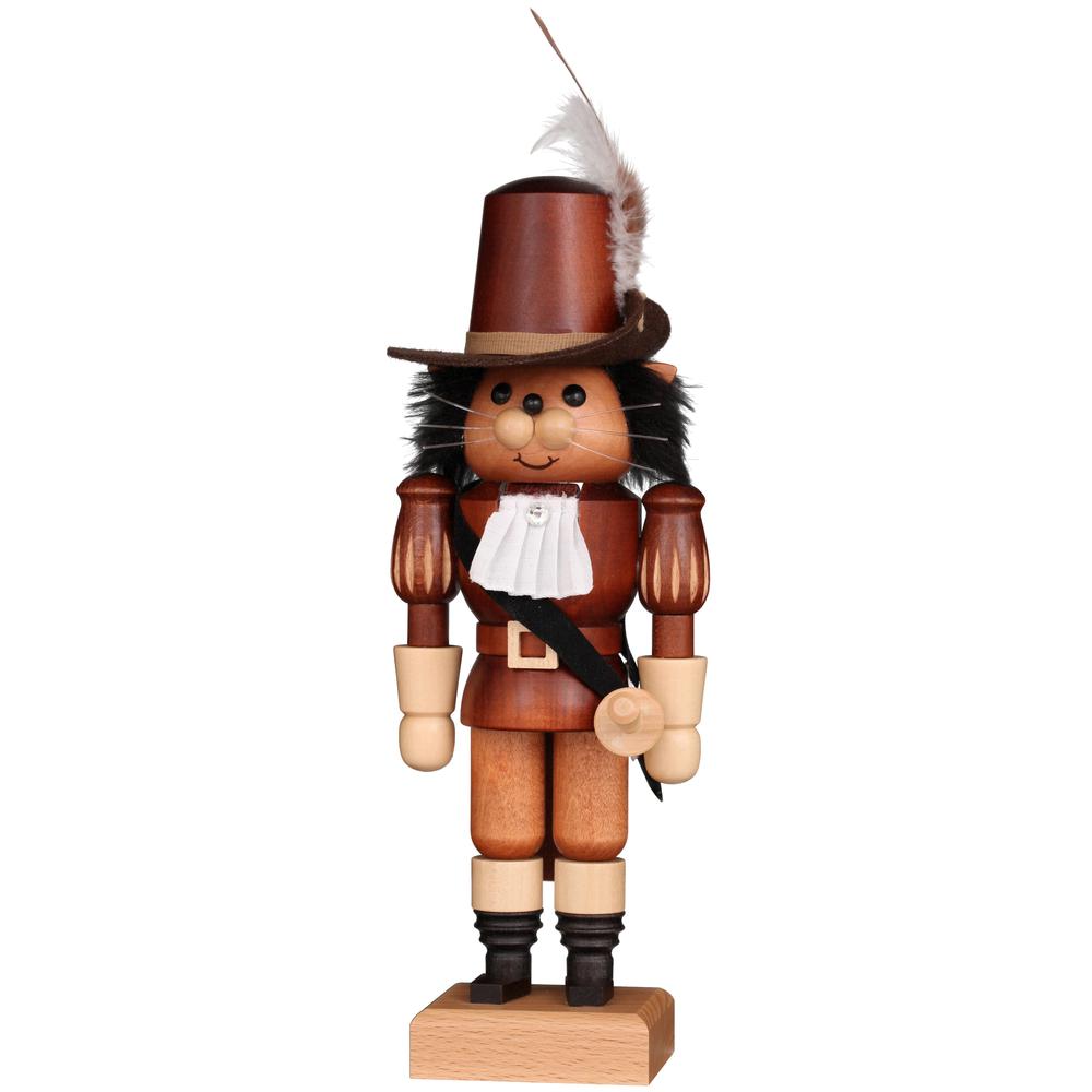 Christian Ulbricht Nutcracker - Puss In Boots (Natural) - 10.75"H x 4"W x 3.75"D. Picture 1