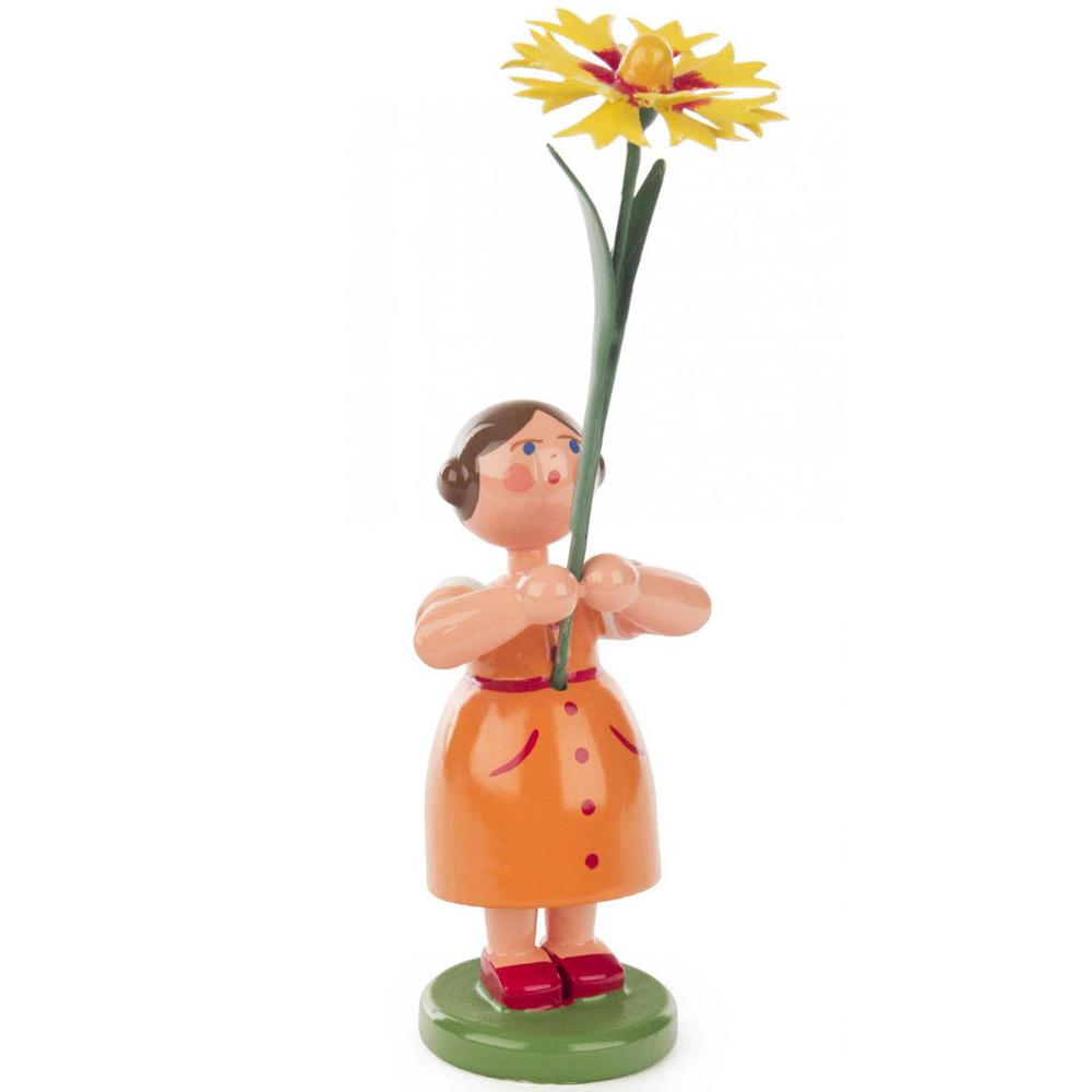 Dregno Easter Figurine - Butter Flower Girl - 4.5"H x 1.25"W x 1.25"D. Picture 1