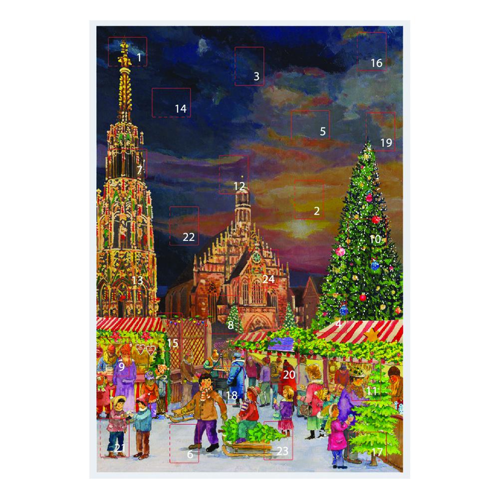 Sellmer Advent - Nurnberg Extra Large (No Envelope) - 11.25"H x 16.75"W x 0.1"D. Picture 1