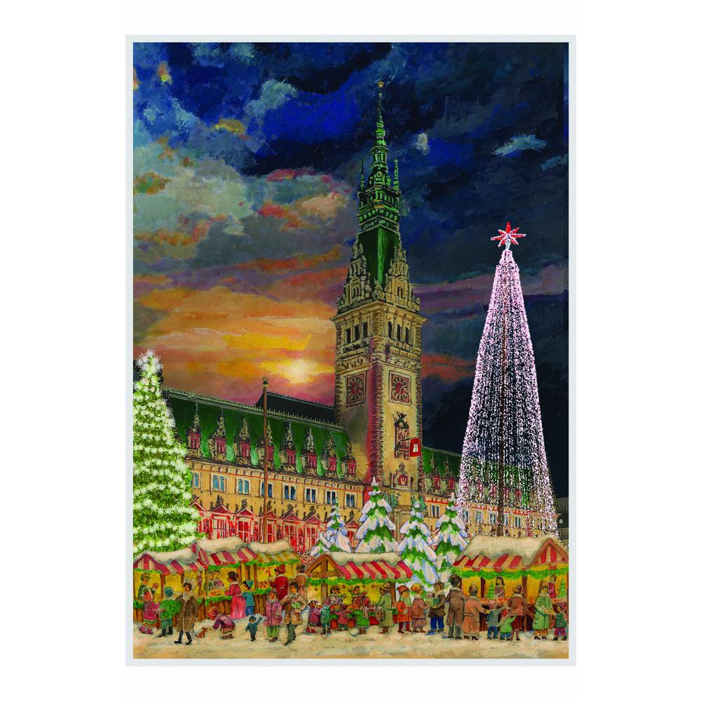 Sellmer Advent - Hamburg Extra Large (No Envelope) - 16.75"H x 11.25"W x 0.1"D. Picture 1