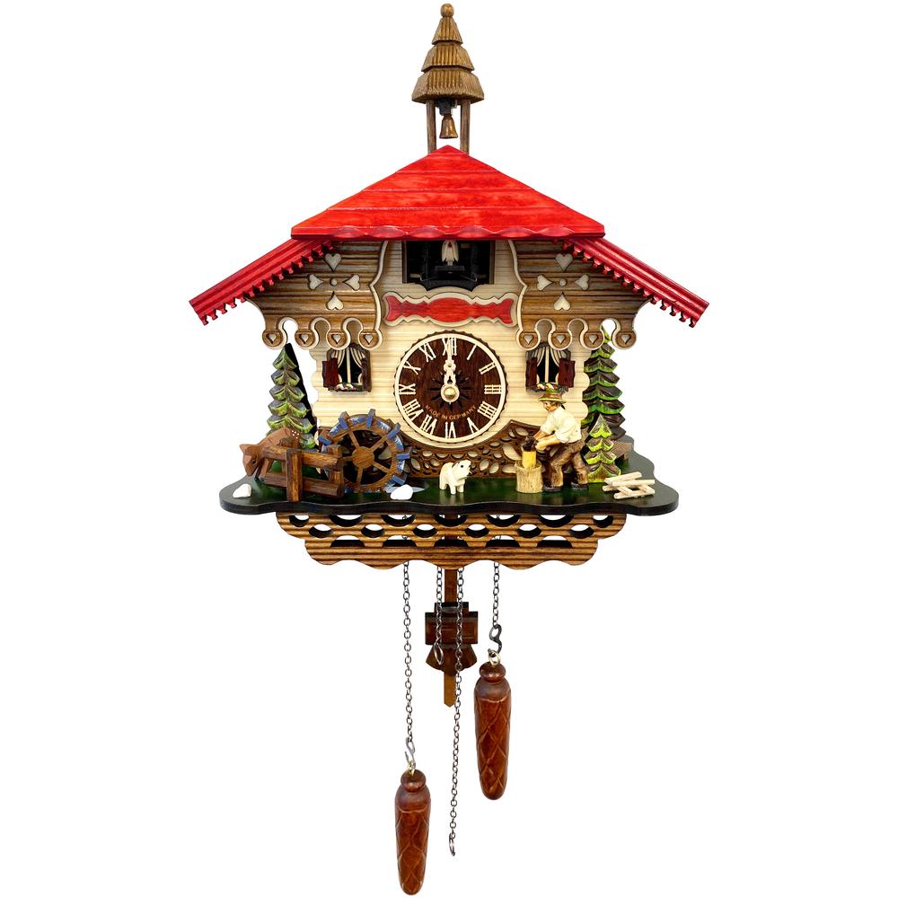 Engstler Battery-operated Cuckoo Clock - Full Size - 9.25"H x 10"W x 9.25"D. Picture 1