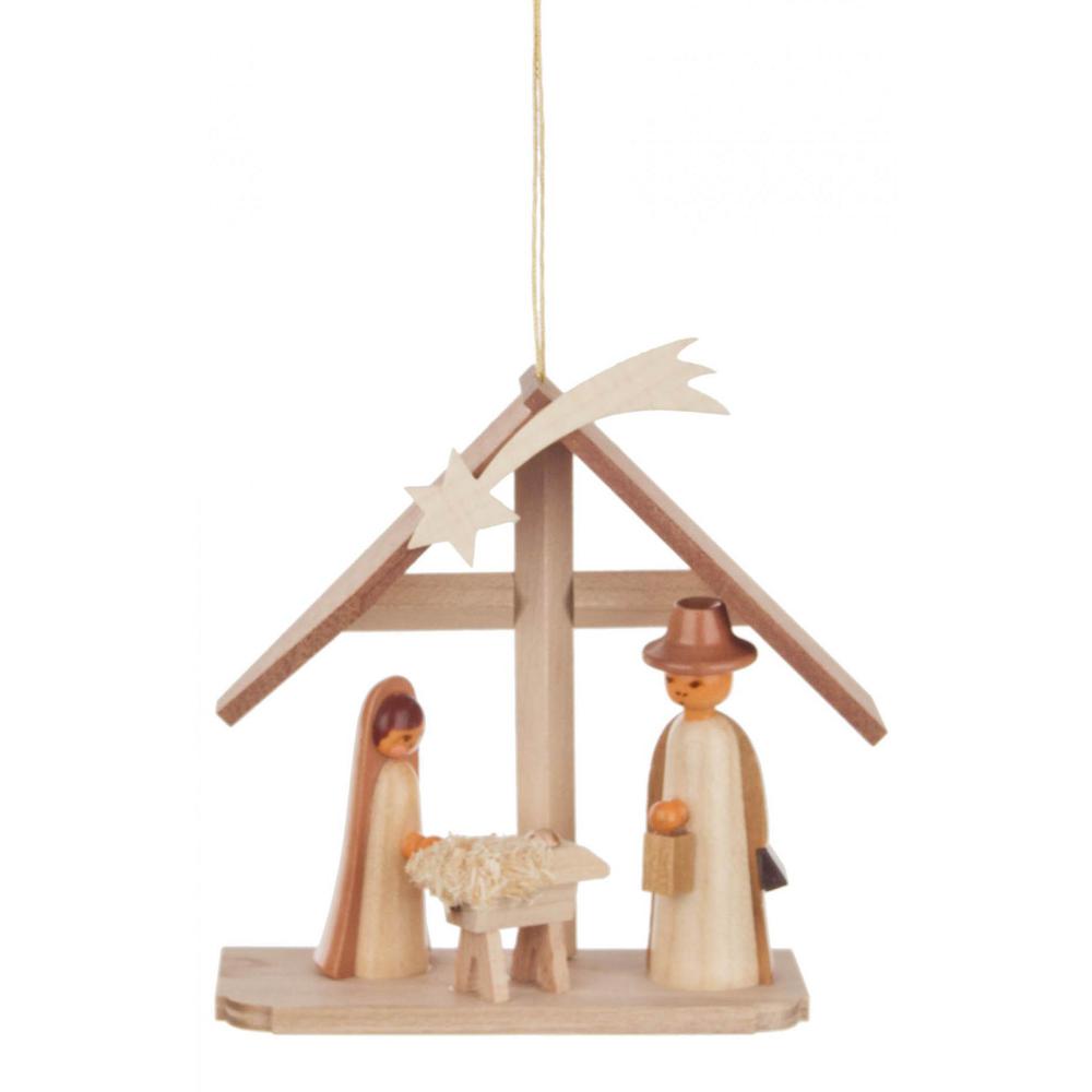 Dregeno Ornament - Nativity with Holy Family - 3.5"H x 3.5"W x 1.5"D. Picture 1
