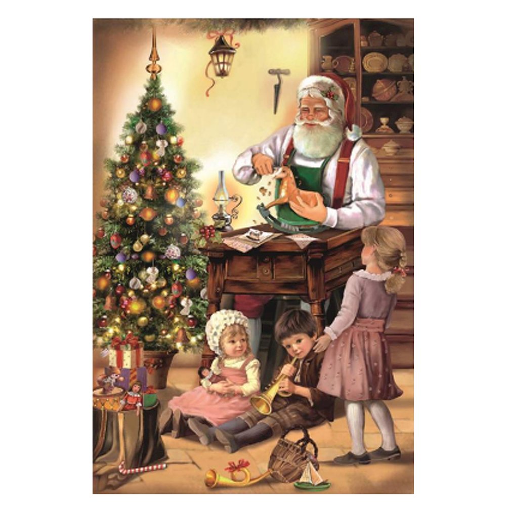 Advent - WoodworKing Santa with Children. Picture 1