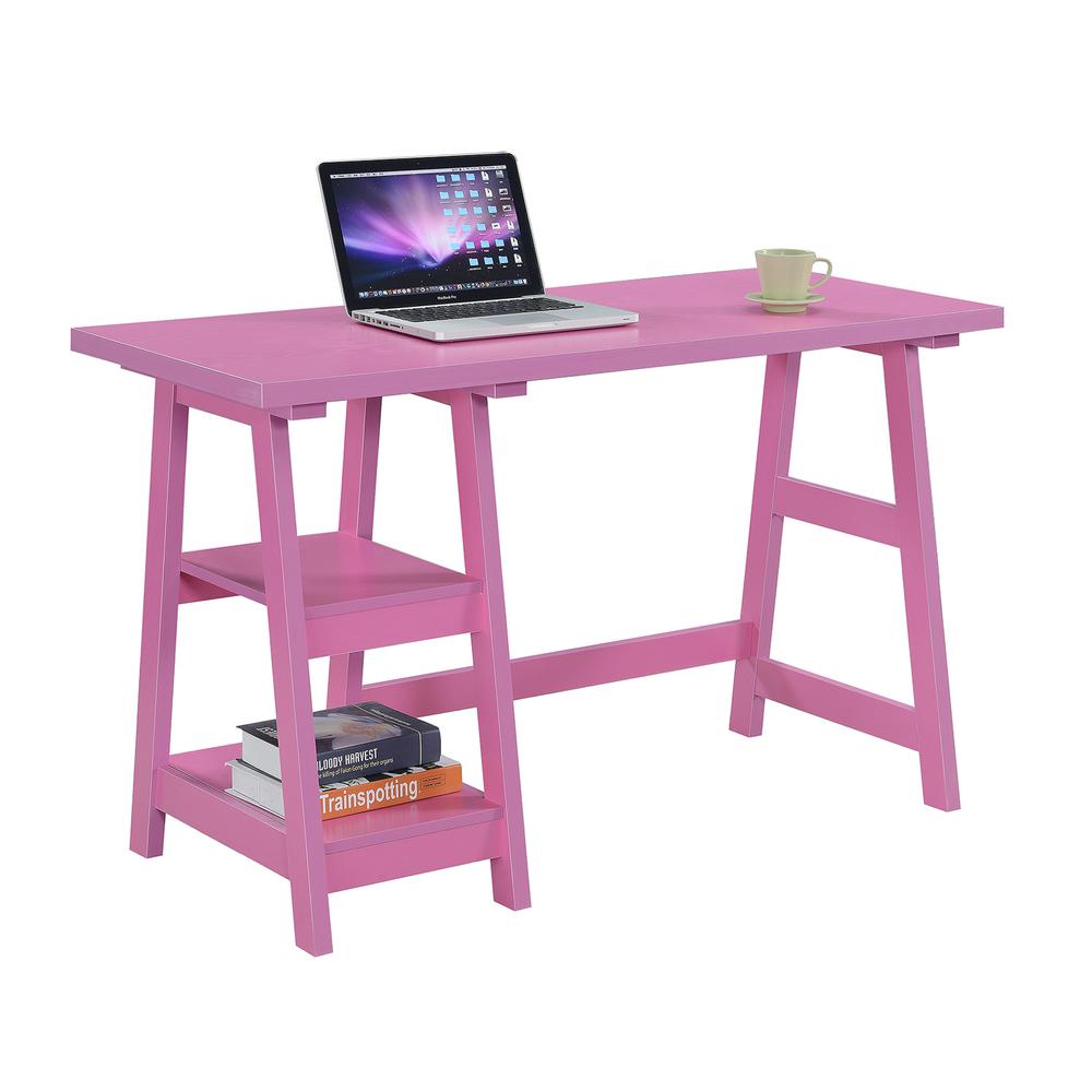 Designs2Go Trestle Desk with Shelves. Picture 5