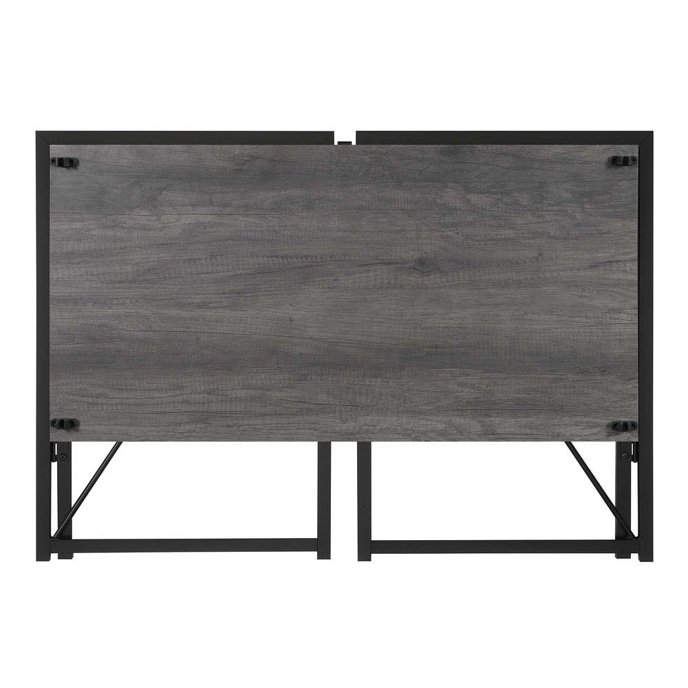 Xtra Folding Desk, Charcoal Gray/Black. Picture 4
