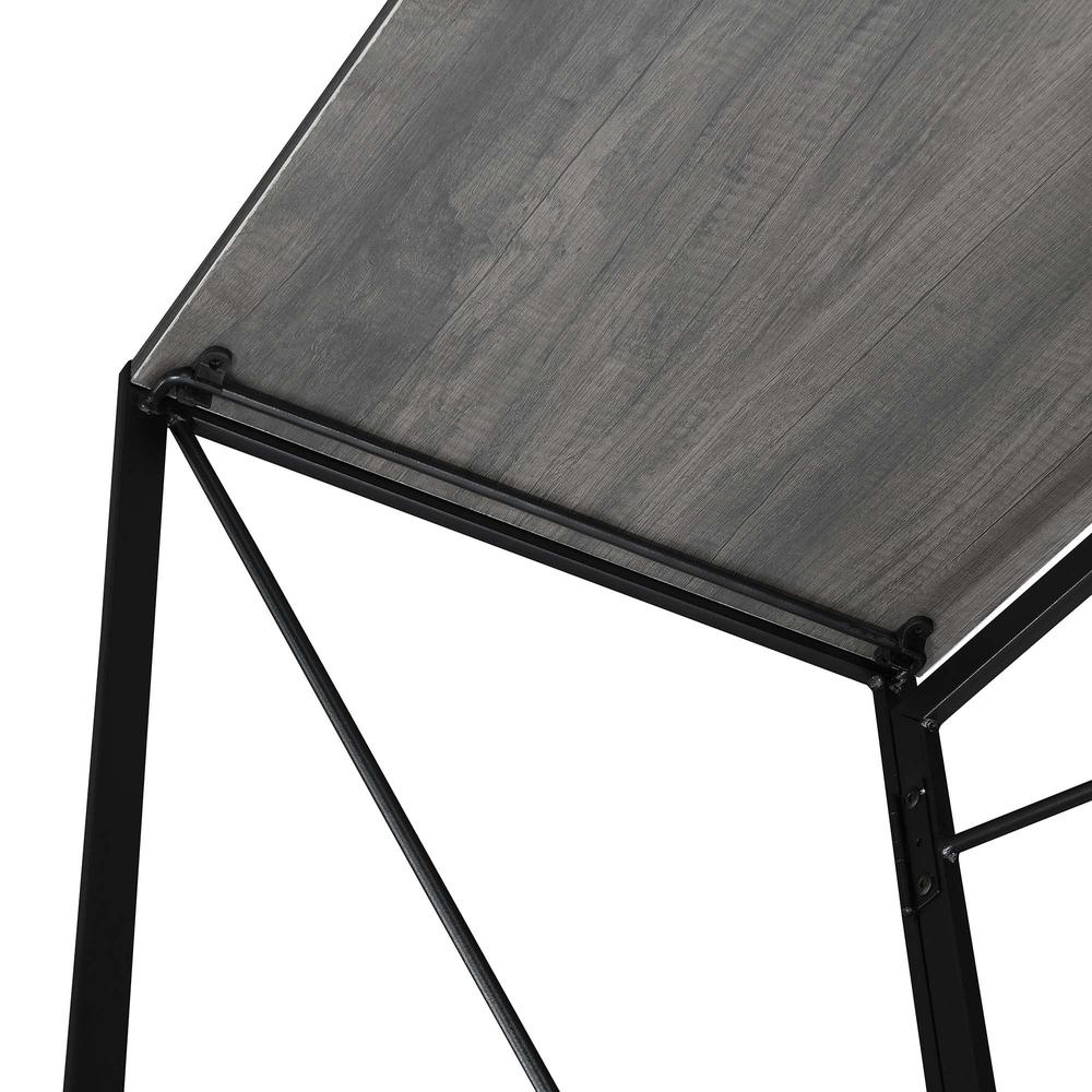 Xtra Folding Desk, Charcoal Gray/Black. Picture 3