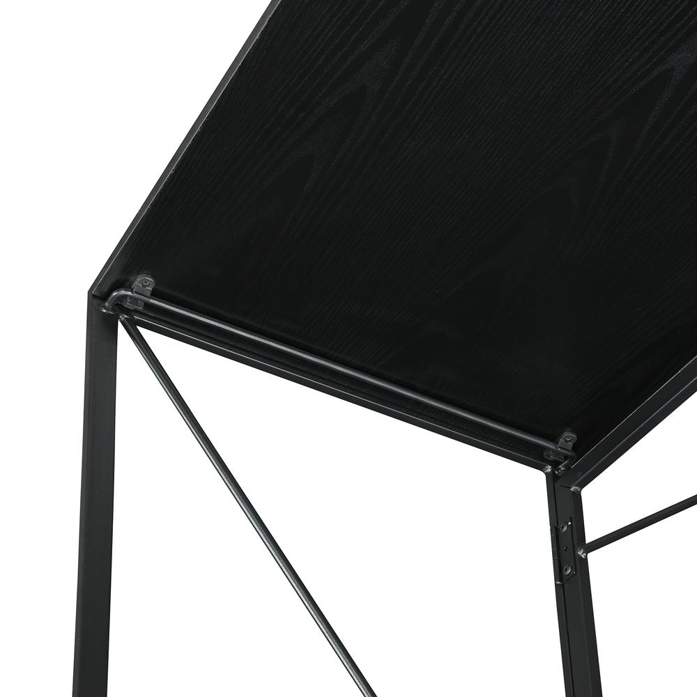 Xtra Folding Desk with Charging Station, Black/Black. Picture 5