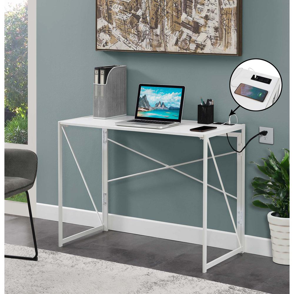 Xtra Folding Desk with Charging Station, R7-138. Picture 3
