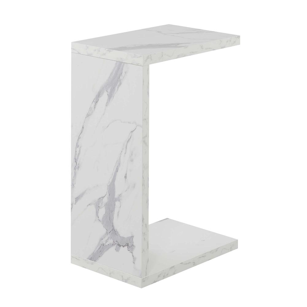 Northfield Admiral C End Table White Faux Marble. Picture 2