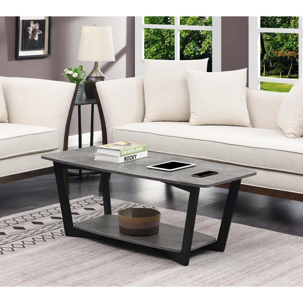 Graystone Coffee Table with Shelf,. Picture 4