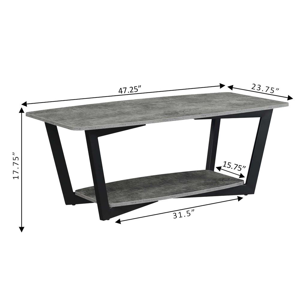 Graystone Coffee Table with Shelf,. Picture 5