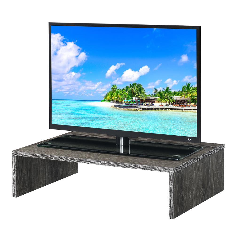 Designs2Go Small TV/Monitor Riser, Weathered Gray. Picture 2