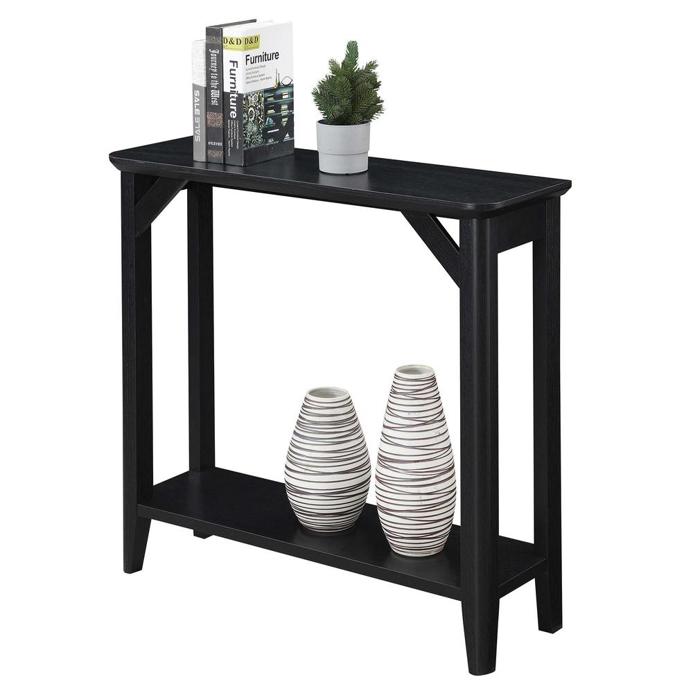 Winston Hall Table with Shelf, Black. Picture 2